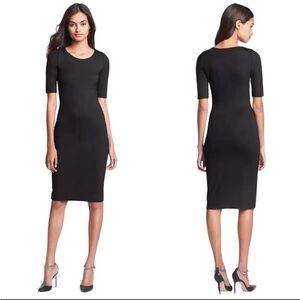 Diane Von Furstenberg DVF Black Raquel Scoop Dress Midi